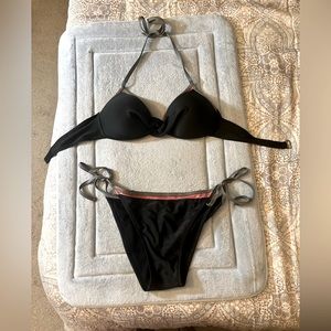 Pink & Black Push-Up Bikini